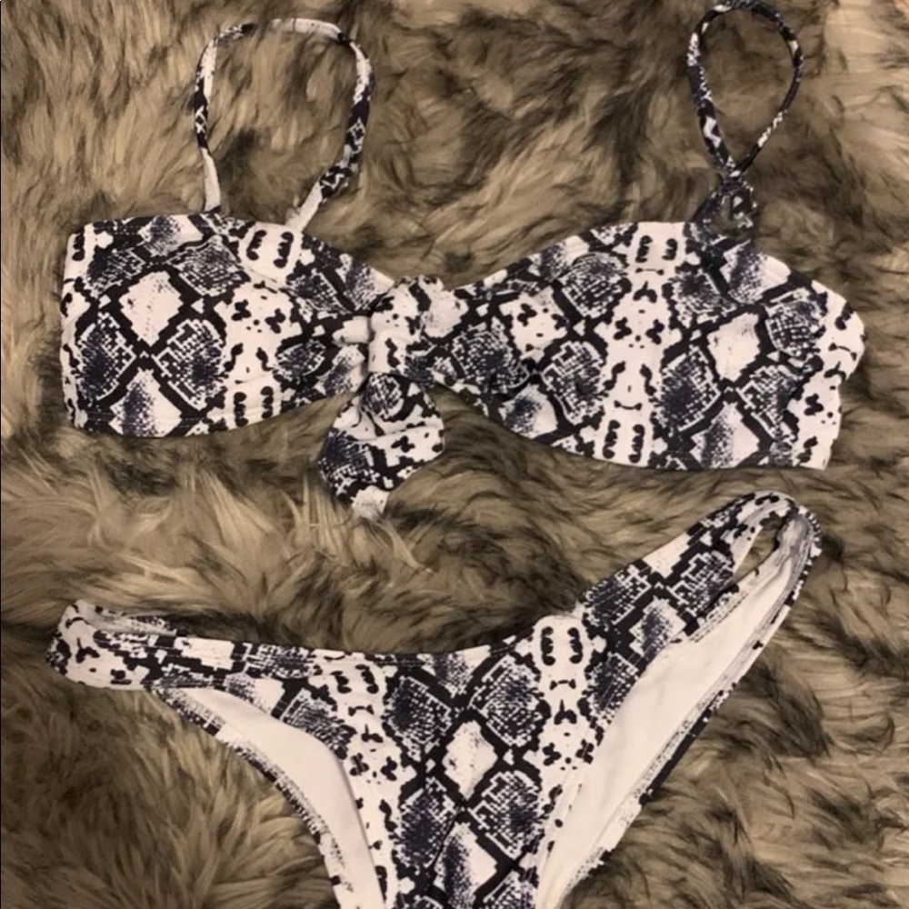 Snake print bikini